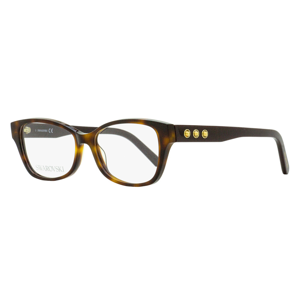 Swarovski Rounded Rectangular Eyeglasses SK5430 052 Dark Havana 53mm